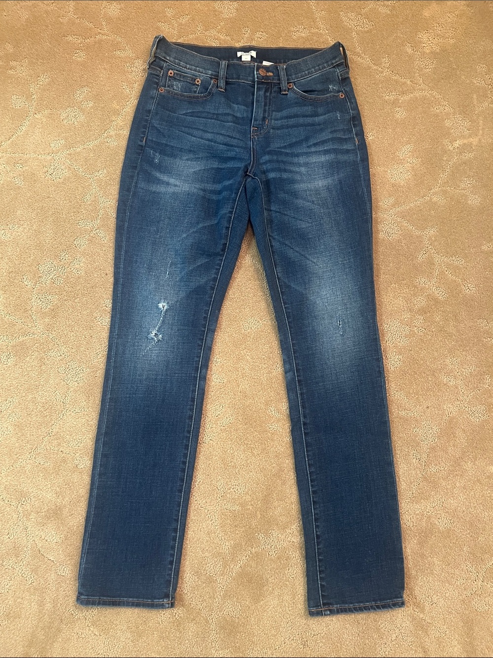 J. Crew Distressed Straight Leg Jeans, Sz 25